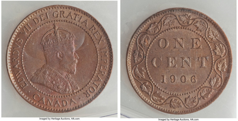 Edward VII Cent 1906 MS63 Brown ICCS, London mint, KM8. Confidently lustrous wit...