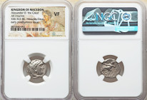 MACEDONIAN KINGDOM. Alexander III the Great (336-323 BC). AR drachm (17mm, 1h). NGC VF. Posthumous issue of 'Colophon', ca. 310-301 BC. Head of Heracl...