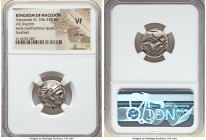 MACEDONIAN KINGDOM. Alexander III the Great (336-323 BC). AR drachm (18mm, 8h). NGC VF, test cut, brushed. Early posthumous issue of Lampsacus, ca. 32...