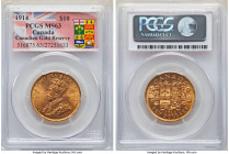 George V gold 10 Dollars 1914 MS63 PCGS, Ottawa mint, KM27. Canadian Gold Reserve. 

HID09801242017

© 2022 Heritage Auctions | All Rights Reserved