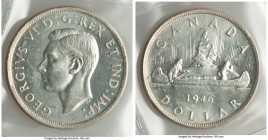 George VI Dollar 1946 MS62 ICCS, Royal Canadian mint, KM37. 

HID09801242017

© 2022 Heritage Auctions | All Rights Reserved