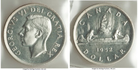 George VI Prooflike "No Water Lines" Dollar 1952 PL66 ICCS, Royal Canadian mint, KM46. No water lines variety. Eye-catching Prooflike brilliance. 

HI...