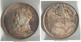 George VI silver "Royal Visit" Medal 1939 MS65 ICCS, BHM-4394. By Metcalfe. Exhibiting inviting underlying luster, supplemented by light mulberry tone...