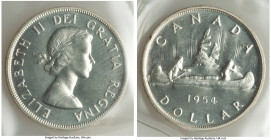 Elizabeth II Prooflike Dollar 1954 PL66 ICCS, Royal Canadian mint, KM54. 

HID09801242017

© 2022 Heritage Auctions | All Rights Reserved