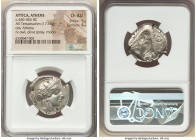 ATTICA. Athens. Ca. 440-404 BC. AR tetradrachm (25mm, 17.15 gm, 4h). NGC Choice AU 5/5 - 4/5. Mid-mass coinage issue. Head of Athena right, wearing ea...