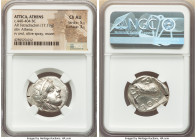 ATTICA. Athens. Ca. 440-404 BC. AR tetradrachm (25mm, 17.19 gm, 1h). NGC Choice AU 5/5 - 3/5. Mid-mass coinage issue. Head of Athena right, wearing ea...