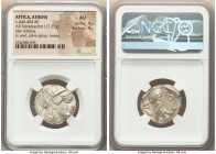ATTICA. Athens. Ca. 440-404 BC. AR tetradrachm (17.23 gm, 10h). NGC AU 4/5 - 4/5. Mid-mass coinage issue. Head of Athena right, wearing earring, neckl...