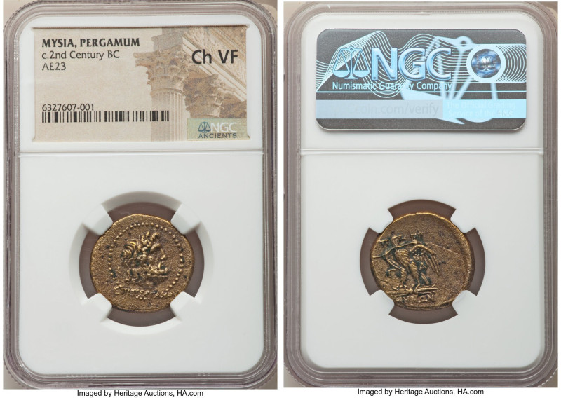 MYSIA. Pergamum. Ca. 2nd century BC. AE (23mm, 11h). NGC Choice VF. ΣEΛEYKOY, la...