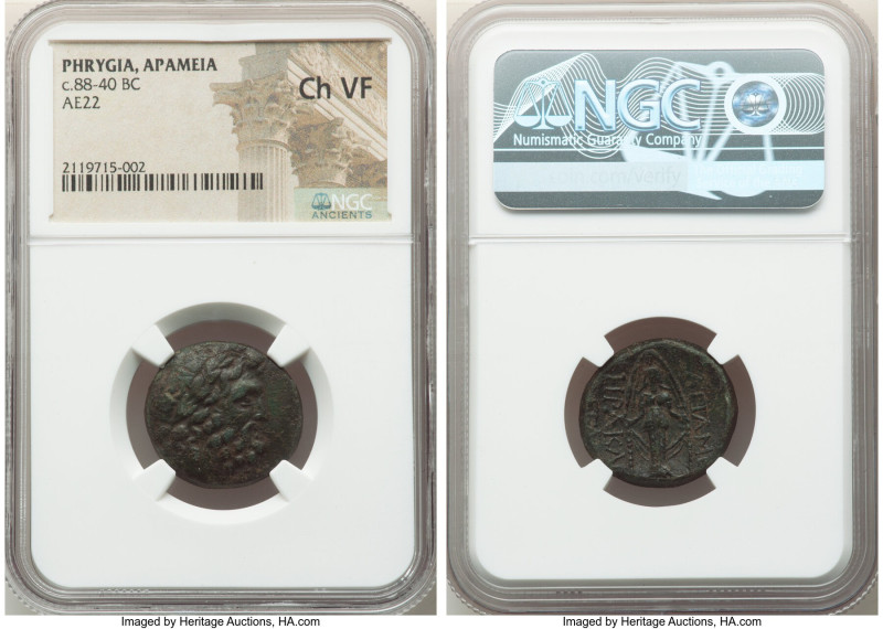 PHRYGIA. Apameia. Ca. 2nd-1st Centuries BC. AE (22mm, 12h). NGC Choice VF. Herac...