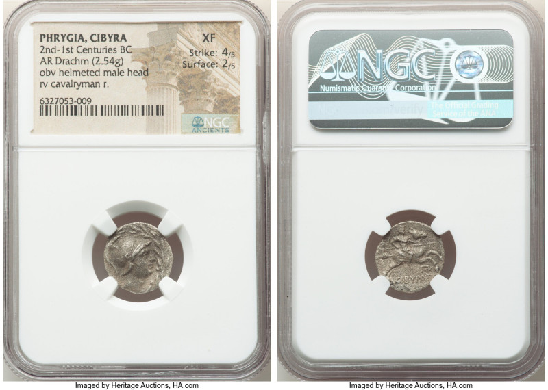 PHRYGIA. Cibyra. Ca. 2nd-1st Centuries BC. AR drachm (16mm, 2.54 gm, 12h). NGC X...