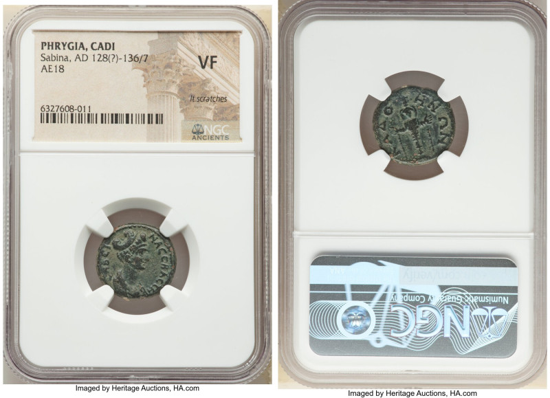 PHRYGIA. Cadi. Sabina (AD 128-136/7). AE (18mm, 5h). NGC VF, light scratches. ϹΑ...