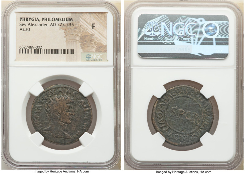 PHRYGIA. Philomelium. Severus Alexander (AD 222-235). AE (30mm, 1h). NGC Fine. M...