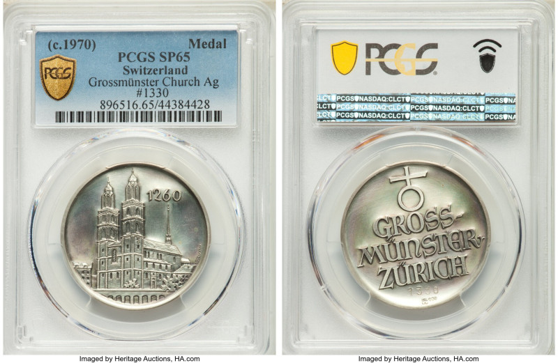 Confederation 3-Piece Lot of Certified silver Medals PCGS, 1) Specimen "Grossmun...