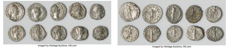 ANCIENT LOTS. Roman Imperial. Lot of ten (10) AR denarii. VG-Choice Fine. Includ...