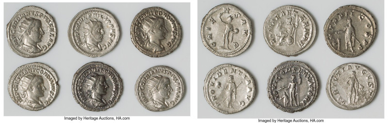 ANCIENT LOTS. Roman Imperial. Lot of six (6) AR antoniniani. VF-Choice VF. Inclu...