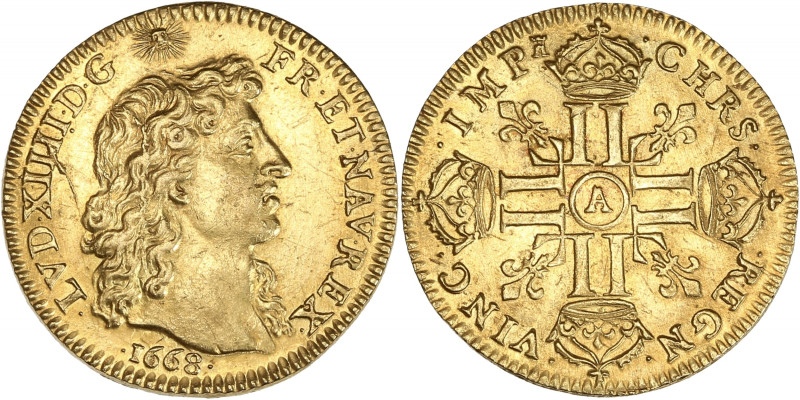 Louis XIV - Louis d’or à la tête nue 1668 A (Paris)

Or - 6,78 grs - 24 mm
G.247...