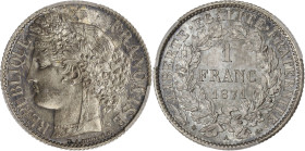 Cérès - 1 franc 1871 A (Paris) - Petit A
Coque PCGS : 45501411

Argent - 5,00 grs - 23 mm
F.216-2 / G.465
FDC / MS65

Monnaie gradée par PCGS en MS65....