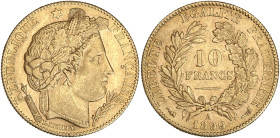 Cérès - 10 francs 1899 A (Paris)

Or - 3,22 grs - 19 mm
F.508-5 / G.1016
TTB+

Très bel exemplaire.