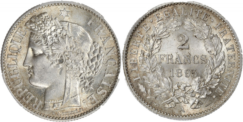 Cérès - 2 francs 1895 A (Paris)
Coque PCGS : 44269552

Argent - 10,00 grs - 27 m...