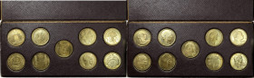 Concours monétaire de 1929 - Coffret de 9 Essais de 10 Francs 1929 par Bazor, Bénard, Guzman, Delannoy, de La Fleur, Morlon, Popineau, Rasumny et Turi...