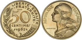 Marianne - Essai Piéfort 50 centimes 1962
Frappe médaille.

Cupro-alu-nickel - 13,45 grs - 25 mm
GEM.89.EP
SUP+

Rare ! Sans certificat ni boite.
