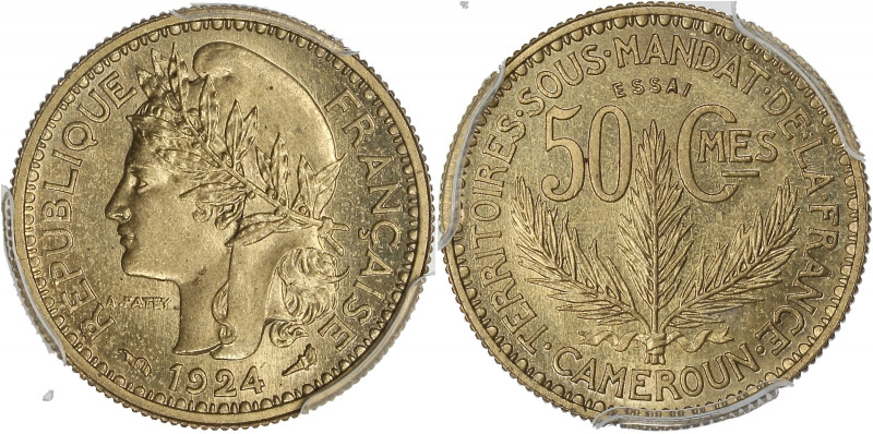 Cameroun - ESSAI 50 centimes 1924
Coque PCGS : 26654811

Bronze-aluminium - 2,50...
