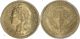Cameroun - ESSAI 50 centimes 1924
Coque PCGS : 26654811

Bronze-aluminium - 2,50 grs - 18 mm
Lec. 1
FDC / SP67

Monnaie gradée par PCGS en SP67. Magni...