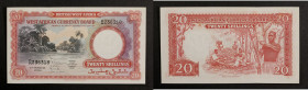 Afrique Occidentale Britannique - 20 shillings 1 mars 1954

Pick.10a 
Pr. Neuf

Assez rare ! Superbe billet avec d'infimes traces de manipulation.