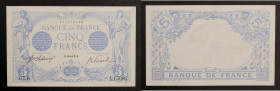 France - 5 francs Bleu 24 novembre 1916
Alphabet A.15084 / Numéro 058

F.02.45
TTB à SUP

Billet aplati qui comporte 3 épinglages et plusieurs plis....