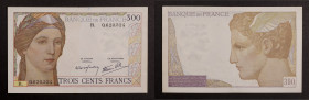France - 300 francs (09 février 1939)
Lettre R / Numéro 0620524

F.29.03
SUP+

Type rare. Superbe exemplaire avec un pli central. Non épinglé. Petite ...