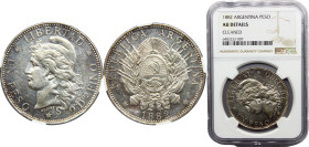 Argentina Federal Republic 1 Peso 1882 Silver NGC AU KM# 29