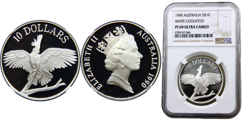 Australia Commonwealth Elizabeth II 10 Dollars 1990 Canberra mint(Mintage 49801)...