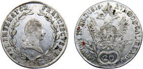 Austria Empire Franz I 20 Kreuzer 1815 A Vienna mint Silver XF 6.6g KM# 2142