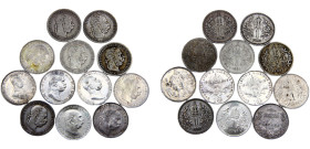 Austria Austro-Hungarian Empire Franz Joseph I 1 Corona 1848-1916 12 Lots Silver XF/AU