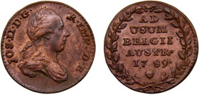 Austrian Netherlands Austrian Possession Joseph II 2 Liards / 2 Oorden 1789 Breslau mint Copper UNC 6.8g KM# 31