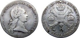 Austrian Netherlands Holy Roman Empire Franz II 1 Kronenthaler 1794 Brussels mint Type 2 Silver VF 29.4g KM# 62.3