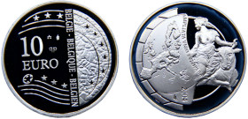 Belgium Kingdom Albert II 10 Euro 2004 (Mintage 40626) Expansion of the European Union Silver PF 18.9g KM# 234