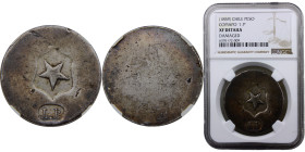 Chile Republic Copiapó 1 Peso ND (1859) Silver NGC XF KM# 2