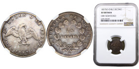 Chile Republic 1 Decimo 1857 Santiago mint Silver NGC XF KM# 124