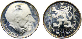 Czechoslovakia Socialist Republic 50 Korun 1975 (Mintage 5000) Centennial, Birth of S. K. Neumann Silver PF 13g KM# 83
