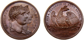 France First Empire Napoleon I Medal 1804 Celebrating the coronation of Napoleon I, 35mm Bronze UNC 23.1g Bramsen# 359