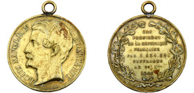 France Second Republic Medal 1848 Election of President Louis Napoleon Bonaparte, 36mm Copper AU 20g
