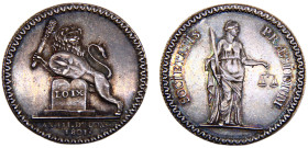 France First Republic Napoleon Bonaparte Jeton 1801 New court of Lyon Silver XF 8.6g