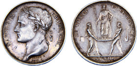 France First Empire Napoleon I Medal 1804 Celebrating the coronation of Napoleon I, 26mm Silver AU 8.6g Bramsen# 327