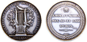 France First Empire Napoleon I Medal 1807 Apollo children's academic association, 30mm Silver AU 9.7g