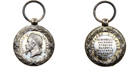 France Second Empire Napoleon III Medal 1859 Italian Campaign, 28mm*18mm Silver UNC 3.7g