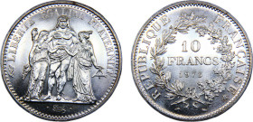 France Fifth Republic 10 Francs 1973 "Hercules" Silver BU 25g KM# 932