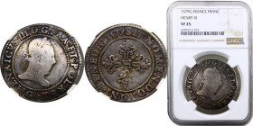 France Kingdom Henry III 1 Franc 1579 G Poitiers mint Silver NGC VF25 Dy# 1130