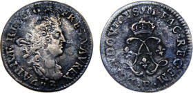 France Kingdom Louis XIV 4 Sols 2 Deniers 1693 B Rouen mint Silver VF 1.5g KM# 281