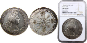 France Kingdom Louis XIV 1 Ecu 1707 A Paris mint Silver NGC AU Dy# 1320